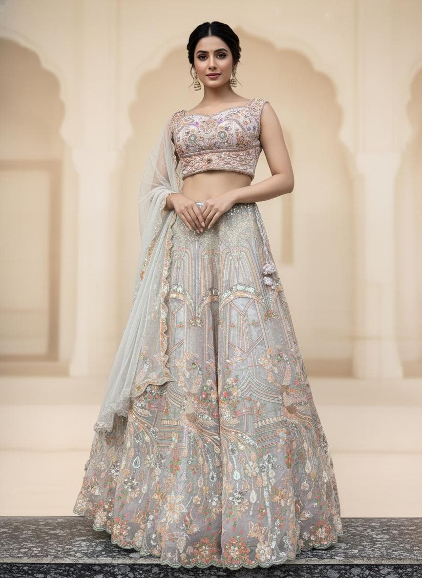 Designer Pastel Lehenga Designer Pastel Lehenga
