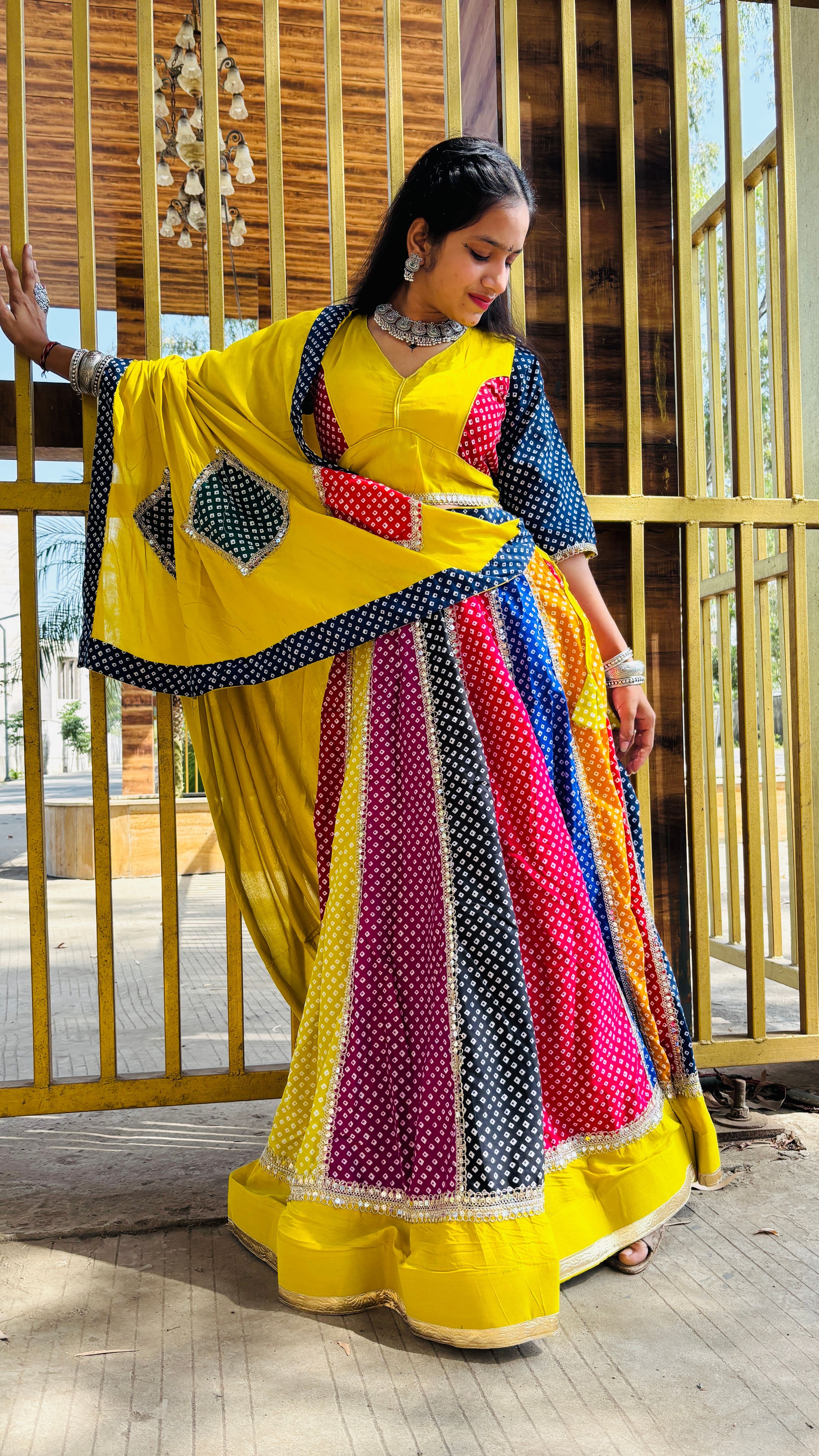 Indradhanush Bandhani Chaniya Choli Indradhanush Bandhani Chaniya Choli